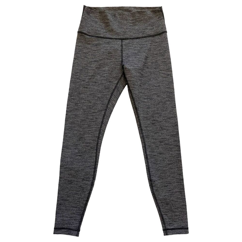 Lululemon Wunder Under High Rise Leggings Heathered Gray Size 10 Full Length